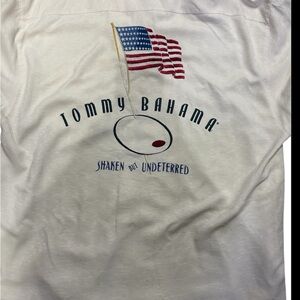 Tommy Bahama White Men's Shirt 100% Silk